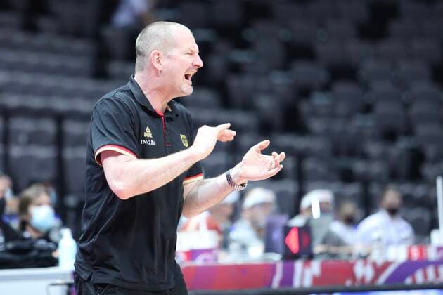 PXL_Russia v Germany - Group A: 2020 FIBA Men s Olympic Qualifying Tournaments SPLIT, CROATIA - JULY 01: National coach of Germany Henrik Rödl during the 2020 FIBA Men s Olympic Qualifying Tournament game between Russia and Germany at Spaladium Arena on July 1, 2021 in Split, Croatia. IvoxCagalj PIXSELL