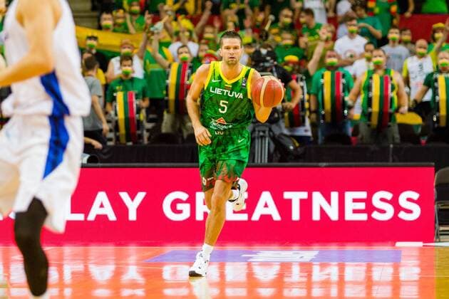 KOWNO, ZALGIRIO ARENA 01.07.2021 KWALIFIKACJE OLIMPIJSKIE TOKYO 2020 FIBA OLYMPIC QUALIFYING TOURNAMENT 2020 KOREA - LITWA KOREA - LITHUANIA NZ MANTAS KALNIETIS (5) Pawel Pietranik NEWSPIX.pl --- Newspix.pl  PIETRANIK010721_102