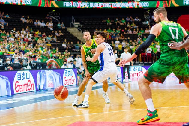 KOWNO, ZALGIRIO ARENA 01.07.2021 KWALIFIKACJE OLIMPIJSKIE TOKYO 2020 FIBA OLYMPIC QUALIFYING TOURNAMENT 2020 KOREA - LITWA KOREA - LITHUANIA NZ MANTAS KALNIETIS (5), DAESUNG LEE (43), JONAS VALANCIUNAS (17) Pawel Pietranik NEWSPIX.pl --- Newspix.pl  PIETRANIK010721_110