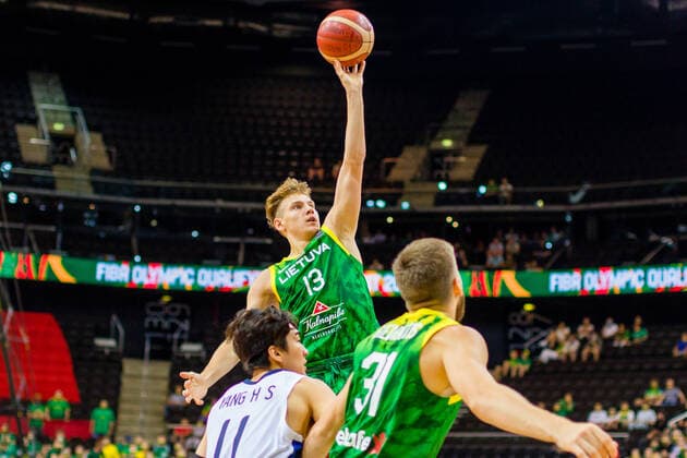 KOWNO, ZALGIRIO ARENA 01.07.2021 KWALIFIKACJE OLIMPIJSKIE TOKYO 2020 FIBA OLYMPIC QUALIFYING TOURNAMENT 2020 KOREA - LITWA KOREA - LITHUANIA NZ ROKAS JOKUBAITIS (13) Pawel Pietranik NEWSPIX.pl --- Newspix.pl  PIETRANIK010721_120