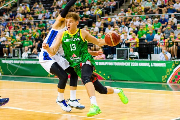 KOWNO, ZALGIRIO ARENA 01.07.2021 KWALIFIKACJE OLIMPIJSKIE TOKYO 2020 FIBA OLYMPIC QUALIFYING TOURNAMENT 2020 KOREA - LITWA KOREA - LITHUANIA NZ ROKAS JOKUBAITIS (13) Pawel Pietranik NEWSPIX.pl --- Newspix.pl  PIETRANIK010721_123