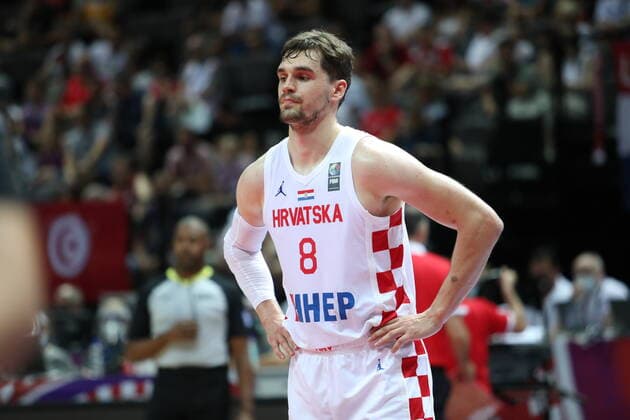 PXL_Croatia v Tunisia - Group A: 2020 FIBA Men s Olympic Qualifying Tournaments SPLIT, CROATIA - JULY 01: Disappointed Mario Hezonja of Croatia during the 2020 FIBA Men s Olympic Qualifying Tournament game between Croatia and Tunisia at Spaladium Arena on July 1, 2021 in Split, Croatia. IvoxCagalj PIXSELL