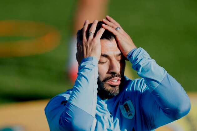 Sport Themen der Woche KW26 Sport Bilder des Tages Fußball, Copa America, Nationalteam Uruguay Training Luis Suarez of the Uruguayan national soccer team reacts during a training session in Brasilia, Brazil, 01 July 2021. Uruguay will faces Peru as part of Copa America quarter finals at Mane Garrincha stadium on 02 July 2021. Uruguayan national soccer team training session !ACHTUNG: NUR REDAKTIONELLE NUTZUNG!  Copyright: xFERNANDOxBIZERRAx AME9618 20210701-816fd3f4d9a5a2db6546bde3f4ee5a7c058dbcab
