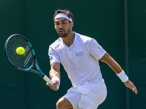 Mandatory Credit: Photo by AELTC Shutterstock (12193266m) Fabio Fognini (ITA) playing against Andrey Rublev (RUS) in the third round of the Gentlemen s Singles on No.3 Court at The Championships 2021 Wimbledon Tennis Championships, Day 5, The All England Lawn Tennis and Croquet Club, London, UK - 02 Jul 2021 Editorial Use Only Wimbledon Tennis Championships, Day 5, The All England Lawn Tennis and Croquet Club, London, UK - 02 Jul 2021 Editorial Use Only  Copyright: xAELTC Shutterstockx 12193266m