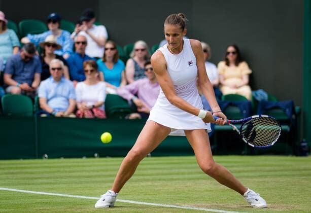 Mandatory Credit: Photo by Rob Prange Shutterstock (12193043g) Karolina Pliskova of the Czech Republic in action during the third round of the 2021 Wimbledon Championships Grand Slam tennis tournament Wimbledon Tennis Championships, Day 5, The All England Lawn Tennis and Croquet Club, London, UK - 02 Jul 2021 Wimbledon Tennis Championships, Day 5, The All England Lawn Tennis and Croquet Club, London, UK - 02 Jul 2021  Copyright: xRobxPrange Shutterstockx 12193043g