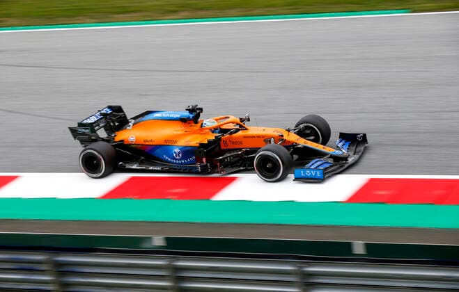 3 Daniel Ricciardo AUS, McLaren F1 Team , F1 Grand Prix of Austria at Red Bull Ring on July 2, 2021 in Spielberg, Austria Photo by HOCH ZWEI Spielberg Austria