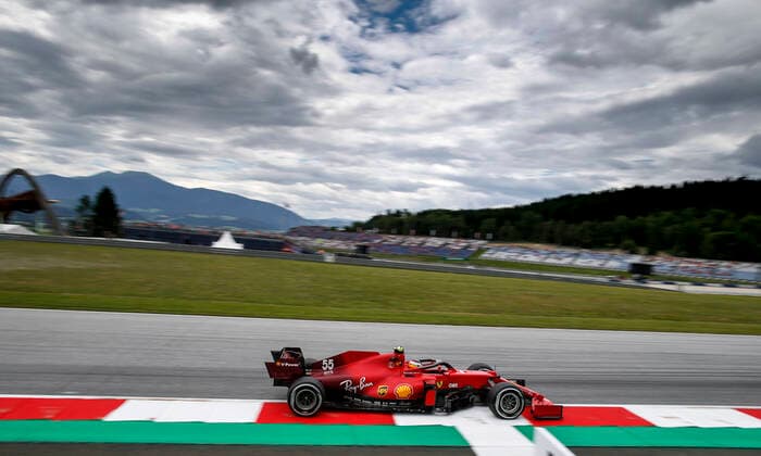 55 Carlos Sainz ESP, Scuderia Ferrari Mission Winnow , F1 Grand Prix of Austria at Red Bull Ring on July 2, 2021 in Spielberg, Austria Photo by HOCH ZWEI Spielberg Austria