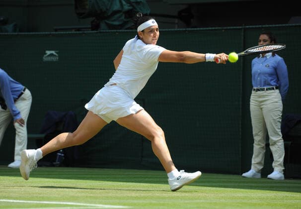 Tennis - 2021 All England Championships - Week One - Day Five (Friday) - Wimbledon Ons Jabeur v Garbine Muguruza Ons Jabeur 