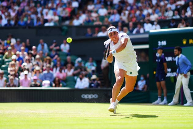Mandatory Credit: Photo by Javier Garcia Shutterstock (12193040da) Ons Jabeur during her third round match Wimbledon Tennis Championships, Day 5, The All England Lawn Tennis and Croquet Club, London, UK - 02 Jul 2021 Wimbledon Tennis Championships, Day 5, The All England Lawn Tennis and Croquet Club, London, UK - 02 Jul 2021  Copyright: xJavierxGarcia Shutterstockx 12193040da