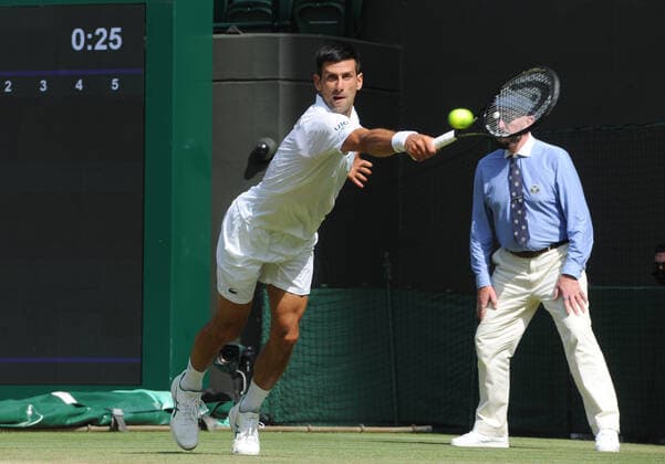 Tennis - 2021 All England Championships - Week One - Day Five (Friday) - Wimbledon Novak Djokovic v Denis Kudla Novak Djokovic 