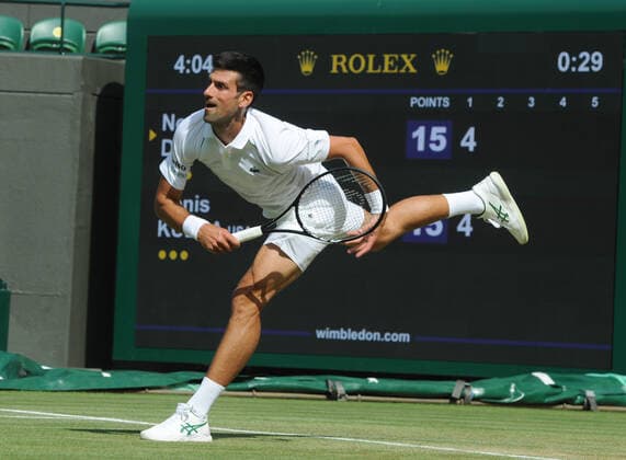 Tennis - 2021 All England Championships - Week One - Day Five (Friday) - Wimbledon Novak Djokovic v Denis Kudla Novak Djokovic 