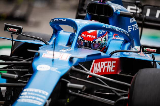 OCON Esteban (fra), Alpine F1 A521, action during the Formula 1 Grosser Preis Von Osterreich 2021, 2021 Austrian Grand Prix, 9th round of the 2021 FIA Formula One World Championship, WM, Weltmeisterschaft from July 2 to 4, 2021 on the Red Bull Ring, in Spielberg, Austria - FORMULE 1 : Grand prix d Autriche - Essais - Spielberg - 02 07 2021 DPPI Panoramic  20210702_GOODEN__GO00932