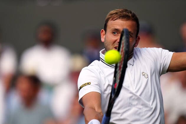 Mandatory Credit: Photo by Shutterstock (12193045gm) Dan Evans during his third round match Wimbledon Tennis Championships, Day 5, The All England Lawn Tennis and Croquet Club, London, UK - 02 Jul 2021 Wimbledon Tennis Championships, Day 5, The All England Lawn Tennis and Croquet Club, London, UK - 02 Jul 2021  Copyright: xShutterstockx 12193045gm