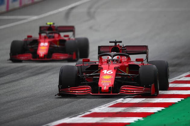 Formula 1 Austria Gran Prix 2021 Charles Leclerc of Scuderia Ferrari on track during free practice of Formula 1 Gran Prix 2021 of Austria Spielberg Red Bull Ring Austria Copyright: xBasilex