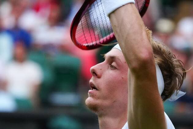 Mandatory Credit: Photo by Javier Garcia Shutterstock (12193040it) Denis Shapovalov during his third round match Wimbledon Tennis Championships, Day 5, The All England Lawn Tennis and Croquet Club, London, UK - 02 Jul 2021 Wimbledon Tennis Championships, Day 5, The All England Lawn Tennis and Croquet Club, London, UK - 02 Jul 2021  Copyright: xJavierxGarcia Shutterstockx 12193040it