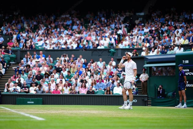 Mandatory Credit: Photo by Javier Garcia Shutterstock (12193040jo) Andy Murray frustrated during his third round match Wimbledon Tennis Championships, Day 5, The All England Lawn Tennis and Croquet Club, London, UK - 02 Jul 2021 Wimbledon Tennis Championships, Day 5, The All England Lawn Tennis and Croquet Club, London, UK - 02 Jul 2021  Copyright: xJavierxGarcia Shutterstockx 12193040jo