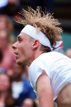 Mandatory Credit: Photo by Javier Garcia Shutterstock (12193040ki) Denis Shapovalov during his third round match Wimbledon Tennis Championships, Day 5, The All England Lawn Tennis and Croquet Club, London, UK - 02 Jul 2021 Wimbledon Tennis Championships, Day 5, The All England Lawn Tennis and Croquet Club, London, UK - 02 Jul 2021  Copyright: xJavierxGarcia Shutterstockx 12193040ki