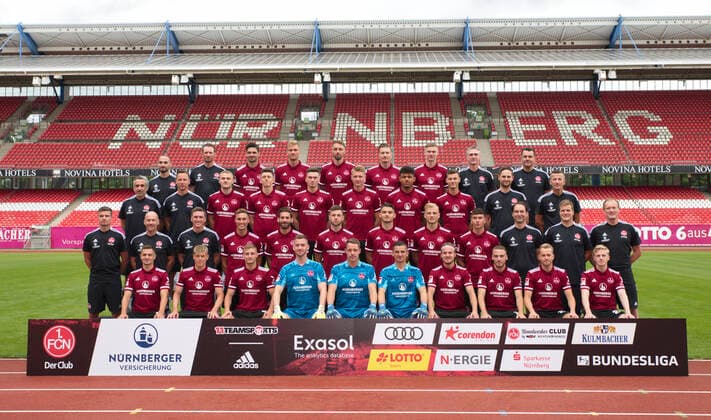 01 07 2021 1 FC Nürnberg FCN club season 2021 2022 photo appointment appointment team squad team photo team photo front from left Nikola Dovedan 10, 1 FC Nürnberg FCN Robin Hack 17, 1 FC Nürnberg FCN Fabian Nürnberger Nuernberger 15, 1 FC Nürnberg FCN Carl Klaus 31, 1 FC Nürnberg FCN Christian Mathenia 26, 1 FC Nürnberg FCN Patric Klandt 1, 1 FC Nürnberg FCN Felix Lohkemper 7, 1 FC Nürnberg FCN Tim Latteier 21, 1 FC Nürnberg FCN Pascal Köpke Koepke 20, 1 FC Nürnberg FCN Mats Möller Moeller Daehli 24, 1 FC Nürnberg FCN second row from left Robert Klauß Klauss Coach Head Coach 1 FC Nürnberg FCN Frank Steinmetz Co Coach 1 FC Nürnberg FCN Tobias Schweinsteiger Co Coach 1 FC Nürnberg FCN Kilian Fischer 2, 1 FC Nürnberg FCN Enrico Valentini 22, 1 FC Nürnberg FCN Eric Shuranov 11, 1 FC Nürnberg FCN Mario Suver 33, 1 FC Nürnberg FCN Johannes Geis 5, 1 FC Nürnberg FCN Taylan Duman 8, 1 FC Nürnberg FCN Dr Markus Geßlein Team doctor 1 FC Nürnberg FCN Dr Johannes Rüther Team doctor 1 FC Nürnberg FCN Prof Dr Werner Krutsch Team doctor 1 FC Nürnberg FCN third row from left Maurizio Zoccola Video analysis analyst 1 FC Nürnberg FCN Dennis Neudahm Goalkeeping coach 1 FC Nürnberg FCN Tim Handwerker 29, 1 FC Nürnberg FCN Linus