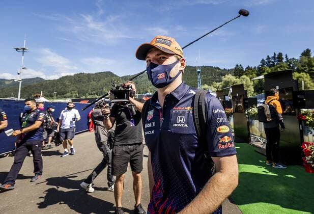 SPIELBERG Max Verstappen of Red Bull Racing on arrival at the track ahead of the third free practice session for the Formula 1 Austrian Grand Prix The Grand Prix takes place at the Red Bull Ring race track in the state of Styria REMKO DE WAAL W xVIxANPxSportx xxANPxIVx 433351383