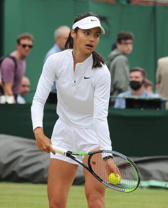 Tennis - 2021 All England Championships - Week One - Day Six (Saturday) - Wimbledon Womens Singles Emma Raducanu (GBR) training with her coach Emma Raducanu (GBR) 