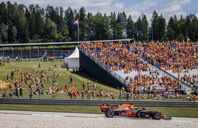 SPIELBERG Max Verstappen of Red Bull Racing in action during the third free practice session for the Formula 1 Grand Prix of Austria The Grand Prix takes place at the Red Bull Ring race track in the state of Styria REMKO DE WAAL W xVIxANPxSportx xxANPxIVx 433353845