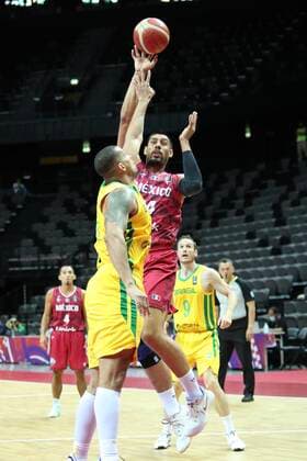 Brazil v Mexico - Semi Final: 2020 FIBA Men s Olympic Qualifying Tournament Gustavo Ayon of Mexico shoots during during the 2020 FIBA Men s Olympic Qualifying Tournament game between Brazil and Mexico at Spaladium Arena on July 3, 2021 in Split, Croatia. IvoxCagalj PIXSELL