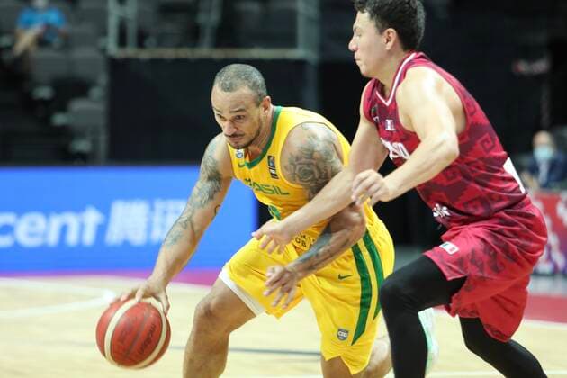 Brazil v Mexico - Semi Final: 2020 FIBA Men s Olympic Qualifying Tournament Alex Garcia of Brazil dribbles the ball during the 2020 FIBA Men s Olympic Qualifying Tournament game between Brazil and Mexico at Spaladium Arena on July 3, 2021 in Split, Croatia. IvoxCagalj PIXSELL