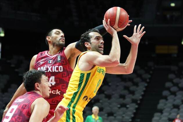 Brazil v Mexico - Semi Final: 2020 FIBA Men s Olympic Qualifying Tournament Vitor Benite of Brazil shoots during the 2020 FIBA Men s Olympic Qualifying Tournament game between Brazil and Mexico at Spaladium Arena on July 3, 2021 in Split, Croatia. IvoxCagalj PIXSELL