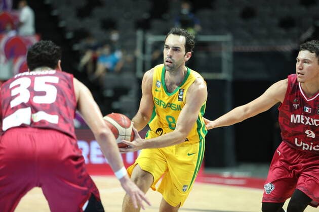 Brazil v Mexico - Semi Final: 2020 FIBA Men s Olympic Qualifying Tournament Vitor Benite of Brazil dribbles during the 2020 FIBA Men s Olympic Qualifying Tournament game between Brazil and Mexico at Spaladium Arena on July 3, 2021 in Split, Croatia. IvoxCagalj PIXSELL