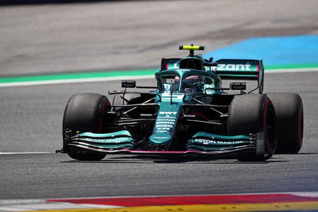 Formula 1 Austria Gran Prix 2021 Sebastian Vettel of Aston Martin on track during free pratice of Formula 1 Gran Prix 2021 of Austria Spielberg Red Bull Ring Austria Copyright: xBasilex