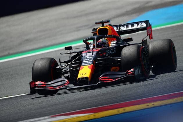 Formula 1 Austria Gran Prix 2021 Max Verstappen of Red Bull Racing on track during free pratice of Formula 1 Gran Prix 2021 of Austria Spielberg Red Bull Ring Austria Copyright: xBasilex