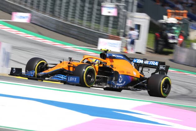 FORMULA 1 - GP of Austria 2021 SPIELBERG,AUSTRIA,03.JUL.21 - MOTORSPORTS, FORMULA 1 - Grand Prix of Austria, Red Bull Ring, practice and qualifying. Image shows Lando Norris (GBR McLaren).  GEPAxpictures xManfredxBinder