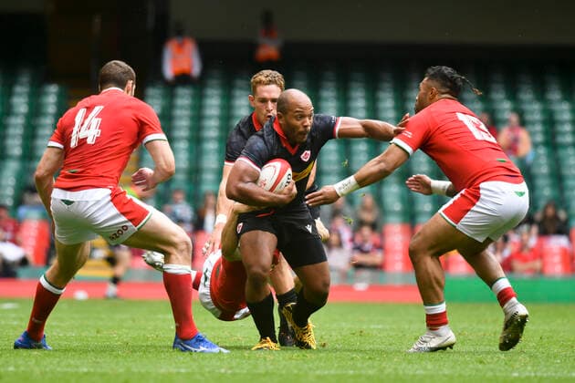 Rugby Union - 2021 Summer International - Wales vs Canada - Principality Stadium Kaiona Lloyd canada; cuts inside COLORSPORT WINSTON BYNORTH 