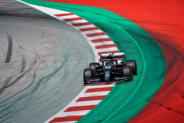 July 3, 2021, Spielberg, Austria: SEBASTIAN VETTEL of Germany and Aston Martin F1 Team drives during the qualifying session of the 2021 FIA Formula 1 Austrian Grand Prix at the Red Bull Ring in Spielberg, Austria. Spielberg Austria - ZUMAg147 20210703_zap_g147_029 Copyright: xJamesxGasperottix