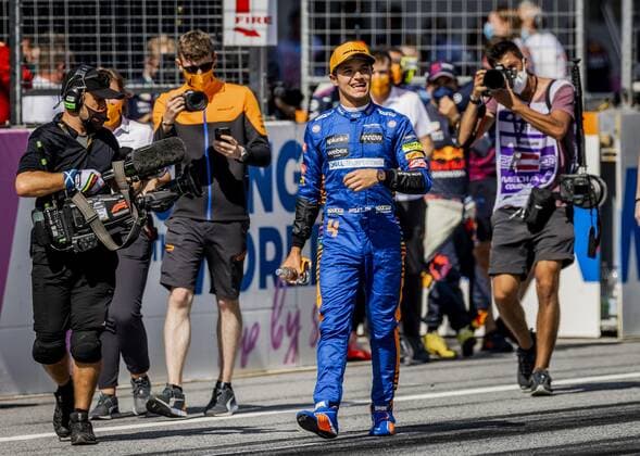 SPIELBERG Lando Norris McLaren after qualifying for the Austrian Grand Prix The race took place at the Red Bull Ring circuit in the state of Styria REMKO DE WAAL W xVIxANPxSportx xxANPxIVx 433360065
