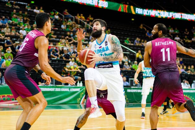 KOWNO, ZALGIRIO ARENA 03.07.2021 KWALIFIKACJE OLIMPIJSKIE TOKYO 2020 FIBA OLYMPIC QUALIFYING TOURNAMENT 2020 POLFINAL SEMIFINAL SLOWENIA - WENEZUELA SLOVENIA - VENEZUELA NZ ZIGA DIMEC (27) Pawel Pietranik NEWSPIX.pl --- Newspix.pl  PIETRANIK030721_018