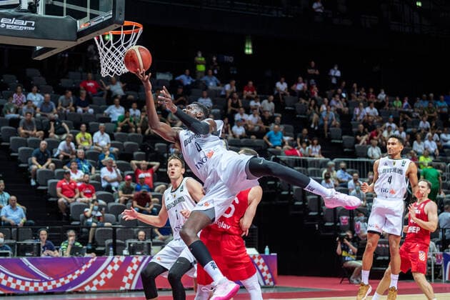 Basketball Split 03 07 2021 Olympic Qualification FIBA Olympic Qualifying Tournament 2020 Semifinals Germany GER Croatia CRO Isaac Bonga Germany, No 00