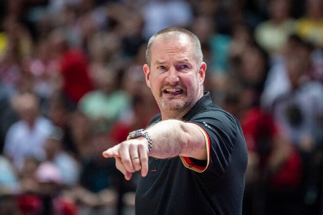 Basketball Split 03 07 2021 Olympic Qualification FIBA Olympic Qualifying Tournament 2020 Semifinals Germany GER Croatia CRO Henrik Rödl Germany, national coach Rodl Roedl