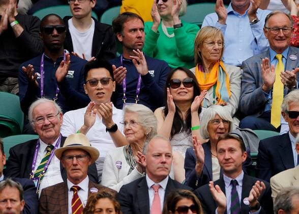Mandatory Credit: Photo by Shutterstock (12194410s) Mother of Emma Raducanu of GBR applauds Wimbledon Tennis Championships, Day 6, The All England Lawn Tennis and Croquet Club, London, UK - 03 Jul 2021 Wimbledon Tennis Championships, Day 6, The All England Lawn Tennis and Croquet Club, London, UK - 03 Jul 2021  Copyright: xShutterstockx 12194410s