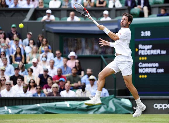 Mandatory Credit: Photo by Dave Shopland Shutterstock (12194409ew) Cameron Norrie during his third round match Wimbledon Tennis Championships, Day 6, The All England Lawn Tennis and Croquet Club, London, UK - 03 Jul 2021 Wimbledon Tennis Championships, Day 6, The All England Lawn Tennis and Croquet Club, London, UK - 03 Jul 2021  Copyright: xDavexShopland Shutterstockx 12194409ew