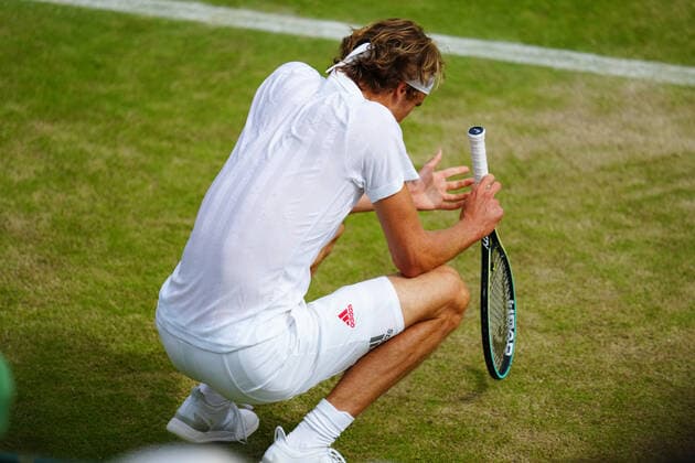 Mandatory Credit: Photo by Javier Garcia Shutterstock (12194408df) Alexander Zverev during his third round match Wimbledon Tennis Championships, Day 6, The All England Lawn Tennis and Croquet Club, London, UK - 03 Jul 2021 Wimbledon Tennis Championships, Day 6, The All England Lawn Tennis and Croquet Club, London, UK - 03 Jul 2021  Copyright: xJavierxGarcia Shutterstockx 12194408df