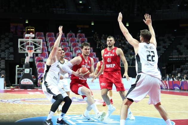 Germany v Croatia - Semi Final: 2020 FIBA Men s Olympic Qualifying Tournament Mario Hezonja of Croatia in action during the 2020 FIBA Men s Olympic Qualifying Tournament game between Germany and Croatia at Spaladium Arena on July 3, 2021 in Split, Croatia. IvoxCagalj PIXSELL
