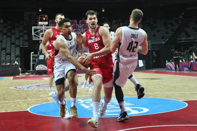 Germany v Croatia - Semi Final: 2020 FIBA Men s Olympic Qualifying Tournament Mario Hezonja of Croatia in action during the 2020 FIBA Men s Olympic Qualifying Tournament game between Germany and Croatia at Spaladium Arena on July 3, 2021 in Split, Croatia. IvoxCagalj PIXSELL