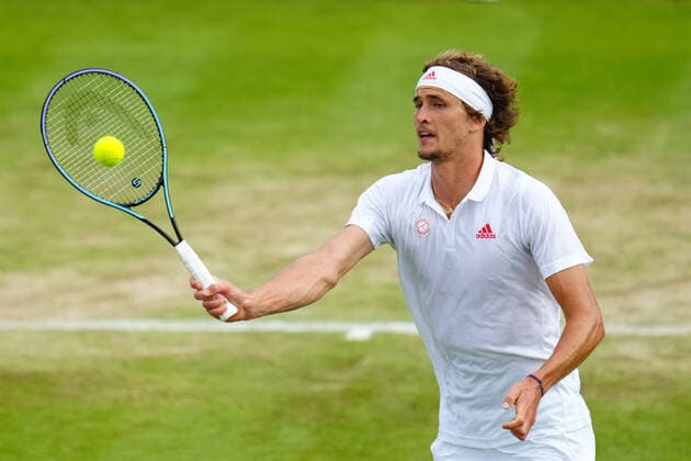 Mandatory Credit: Photo by Javier Garcia Shutterstock (12194408dv) Alexander Zverev during his third round match Wimbledon Tennis Championships, Day 6, The All England Lawn Tennis and Croquet Club, London, UK - 03 Jul 2021 Wimbledon Tennis Championships, Day 6, The All England Lawn Tennis and Croquet Club, London, UK - 03 Jul 2021  Copyright: xJavierxGarcia Shutterstockx 12194408dv