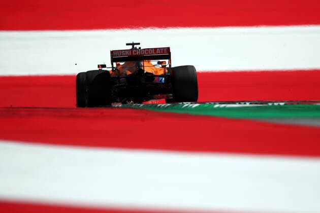 Formula 1 Austria Gran Prix 2021 Daniel Ricciardo of McLaren on track during qualifying session of Formula 1 Gran Prix 2021 of Austria Spielberg Red Bull Ring Austria Copyright: xBasilex