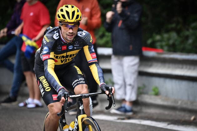 Slovenian Primoz Roglic of Team Jumbo-Visma pictured in action during stage 8 of the 108th edition of the Tour de France cycling race, 150,8km from Oyonnax to Le Grand-Bornand, France, Saturday 03 July 2021. This year s Tour de France takes place from 26 June to 18 July 2021. DAVIDxSTOCKMAN  x3026626x