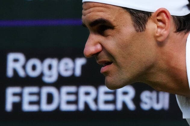 Mandatory Credit: Photo by Dave Shopland Shutterstock (12194409jd) Roger Federer during his third round match Wimbledon Tennis Championships, Day 6, The All England Lawn Tennis and Croquet Club, London, UK - 03 Jul 2021 Wimbledon Tennis Championships, Day 6, The All England Lawn Tennis and Croquet Club, London, UK - 03 Jul 2021  Copyright: xDavexShopland Shutterstockx 12194409jd