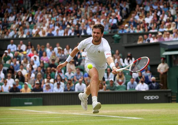 Mandatory Credit: Photo by Shutterstock (12194410ci) Cameron Norrie of Great Britain in action Wimbledon Tennis Championships, Day 6, The All England Lawn Tennis and Croquet Club, London, UK - 03 Jul 2021 Wimbledon Tennis Championships, Day 6, The All England Lawn Tennis and Croquet Club, London, UK - 03 Jul 2021  Copyright: xShutterstockx 12194410ci