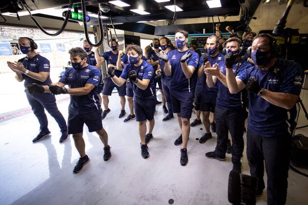 F1 Grand Prix of Austria Williams Racing Team, F1 Grand Prix of Austria at Red Bull Ring on July 3, 2021 in Spielberg, Austria. (Photo by xpbimages.com Williams Racing FIA Pool via HOCH ZWEI) Spielberg Austria Poolfoto HOCH ZWEI Pool Williams Racing ,EDITORIAL USE ONLY