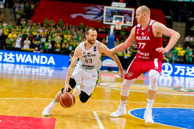 KOWNO, ZALGIRIO ARENA 03.07.2021 KWALIFIKACJE OLIMPIJSKIE TOKYO 2020 FIBA OLYMPIC QUALIFYING TOURNAMENT 2020 POLFINAL SEMIFINAL LITWA - POLSKA LITHUANIA - POLAND NZ LUKAS LEKAVICIUS (43), DAMIAN KULIG (77) Pawel Pietranik NEWSPIX.pl --- Newspix.pl  PIETRANIK030721_114